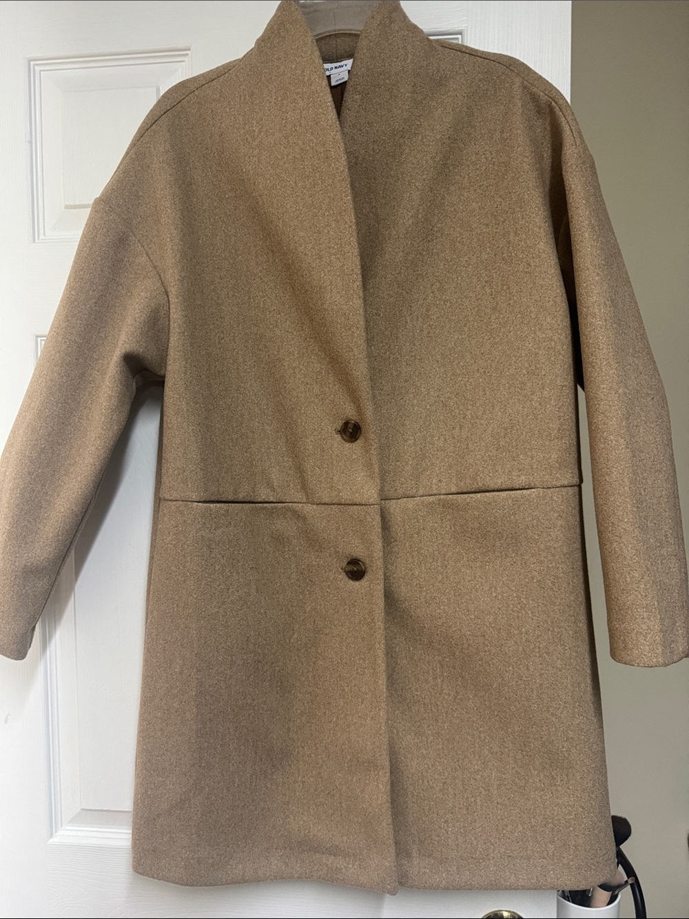 Old Navy Camel Trench Coat - Single-Breasted Minimalist